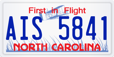 NC license plate AIS5841