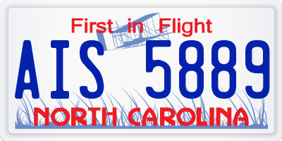 NC license plate AIS5889
