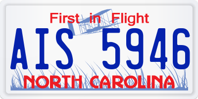 NC license plate AIS5946