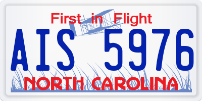 NC license plate AIS5976