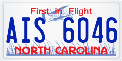 NC license plate AIS6046