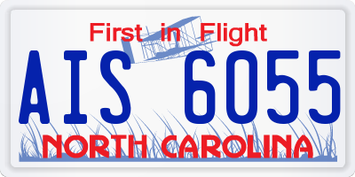 NC license plate AIS6055