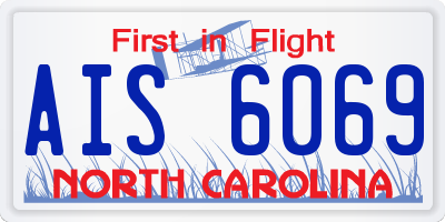 NC license plate AIS6069