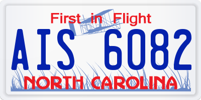 NC license plate AIS6082