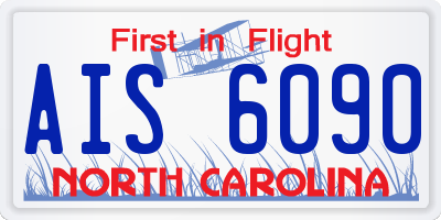 NC license plate AIS6090