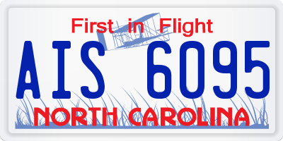 NC license plate AIS6095