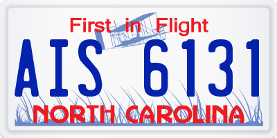 NC license plate AIS6131