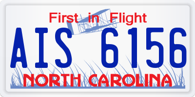 NC license plate AIS6156