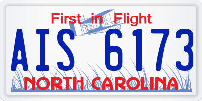 NC license plate AIS6173