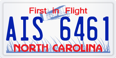 NC license plate AIS6461