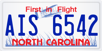 NC license plate AIS6542