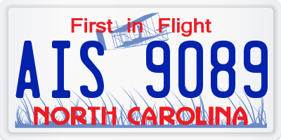 NC license plate AIS9089