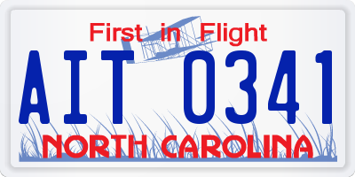 NC license plate AIT0341