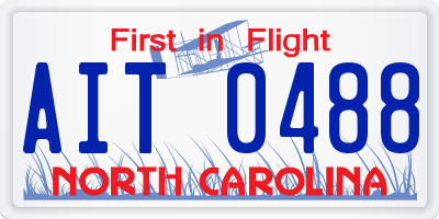 NC license plate AIT0488