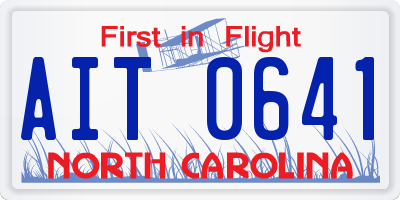 NC license plate AIT0641