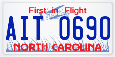 NC license plate AIT0690