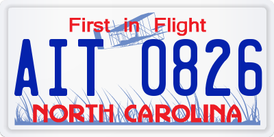 NC license plate AIT0826