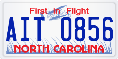 NC license plate AIT0856