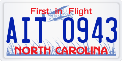 NC license plate AIT0943