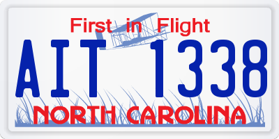 NC license plate AIT1338