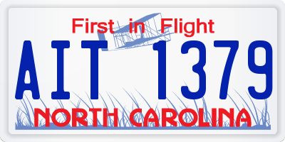 NC license plate AIT1379