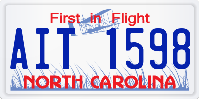 NC license plate AIT1598