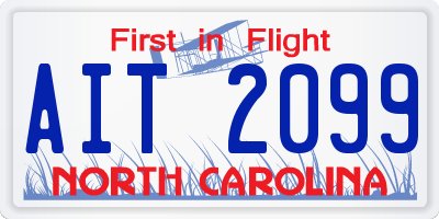 NC license plate AIT2099