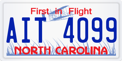 NC license plate AIT4099
