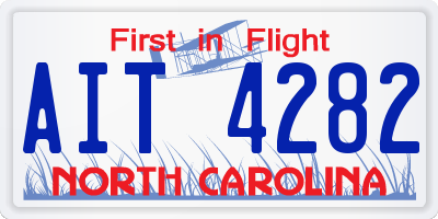 NC license plate AIT4282