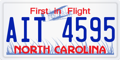 NC license plate AIT4595