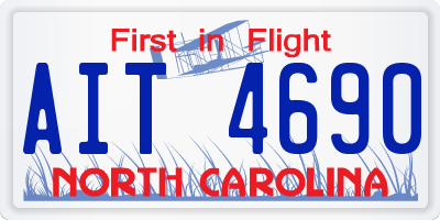 NC license plate AIT4690