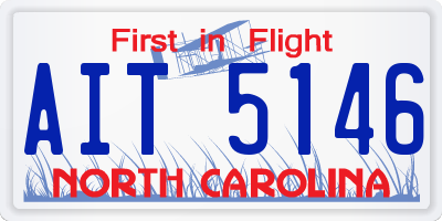 NC license plate AIT5146