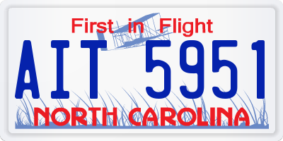 NC license plate AIT5951