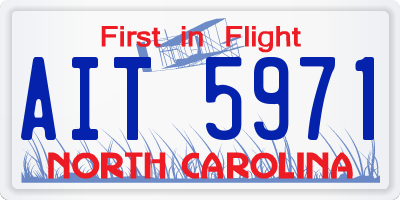 NC license plate AIT5971