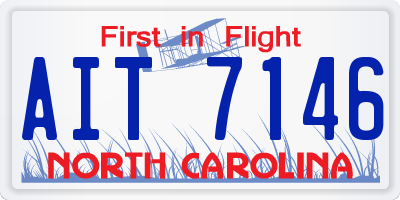NC license plate AIT7146