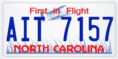 NC license plate AIT7157