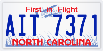 NC license plate AIT7371