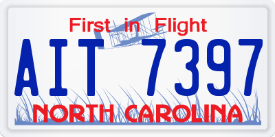 NC license plate AIT7397
