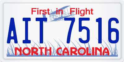NC license plate AIT7516