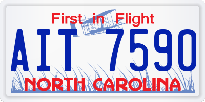NC license plate AIT7590