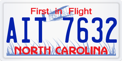 NC license plate AIT7632