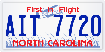 NC license plate AIT7720