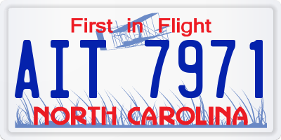 NC license plate AIT7971