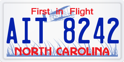 NC license plate AIT8242