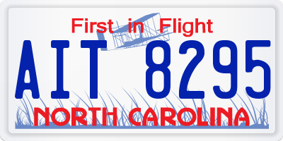 NC license plate AIT8295