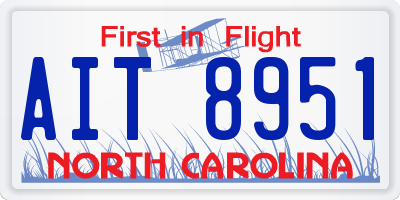 NC license plate AIT8951