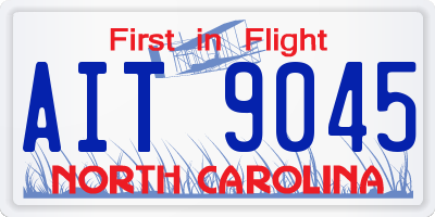 NC license plate AIT9045