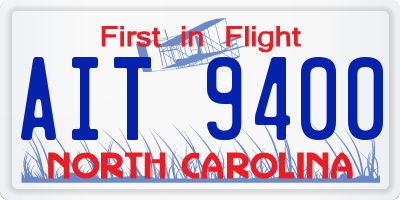 NC license plate AIT9400