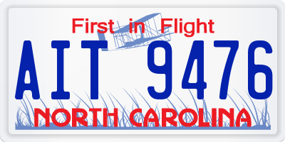 NC license plate AIT9476