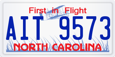NC license plate AIT9573
